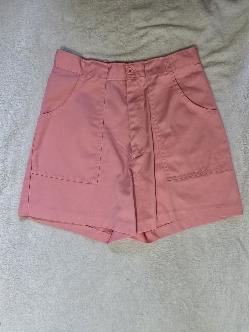 Vintage 90s Pierre Cardin Pink High-Waist Patch Pocket Shorts, 24 Waist